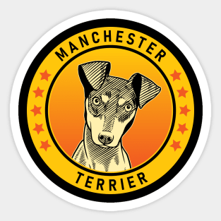 Manchester Terrier Dog Portrait Sticker